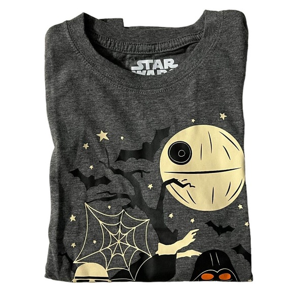 Star Wars Halloween Gray Medium Long Sleeve Darth Vader Storm Trooper Shirt “NEW - Picture 6 of 6